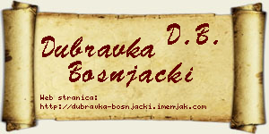 Dubravka Bošnjački vizit kartica
